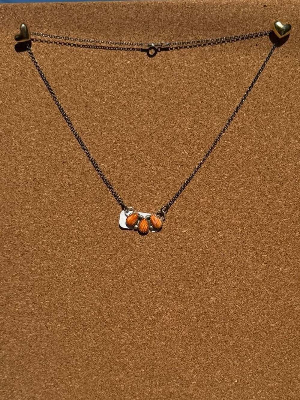 NAVAJO Sterling Silver Spiny Oyster Necklace